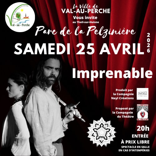 #vauban 🤺Samedi 25 avril : Imprenable, une aventure théâtrale de cape et d’épée à @valauperche61260Dans le cadre de sa saison culturelle, en partenariat avec @lacompagniedutheatre, la ville de Val-au-Perche propose le samedi 25 avril 2026 à 20h dans le Parc de la Pelzinière du Theil-sur-Huisne, le spectacle « Imprenable » par la Compagnie Nayl Créations @nayl_crea : 1667, le Royaume de France est en guerre. Vauban, ingénieur du Roi Louis XIV, sillonne les routes du pays qu’il faut défendre de tous côtés. L’ampleur de la sa tâche est énorme. Il est assisté dans son ouvrage d’une secrétaire au tempérament bien trempé, Mademoiselle Louise. Ce que le célèbre architecte ignore, c’est qu’elle est en réalité une espionne chargée de sa sécurité. Louise a beau être une « héroïne royaliste », être garde-du-corps d’une des plus fortes têtes de l’Armée du Roi sans être découverte demeure une mission extrêmement périlleuse ! Tel est le fil de l’histoire du spectacle « imprenable » qui s’appuie avec fidélité sur la vie du célèbre ingénieur Vauban pour proposer une aventure inédite dans la lignée des grands classiques de cape et d’épée tels que « Cyrano de Bergerac », « Les Trois mousquetaires », « Ruy Blas », « Le Bossu »…« Le cadre naturel du Parc de la Pelzinière est propice à s’immerger dans ce spectacle original où le geste et le verbe seront de la partie et l’escrime artistique, une pièce maitresse du spectacle » explique Sébastien Thirouard, Maire de Val-au-Perche.En effet, les comédiens, Marie Nédélec et Germain Nayl sont Champions de France d’Escrime Artistique et ont reçu un Prix d’Excellence Claude Carliez en 2020. Un spectacle immanquable, le samedi 25 avril 2026 à 20h dans le Parc de la Pelzinière au Theil-sur-Huisne. Le spectacle est à prix libre et ouvert à tous.Plus d’infos sur : www.naylcreations.com/