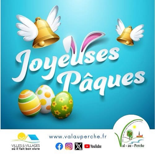 #pâques 🐰 Joyeuses Pâques à @valauperche61260La ville de Val-au-Perche vous souhaite un joyeux week-end de Pâques à tous.#france #normandie #orne #perche #perchenormand #pnrperche #valauperche #weekend #paques2026 #lapin #oeuf #poule #chocolat #chasse #famille #partage