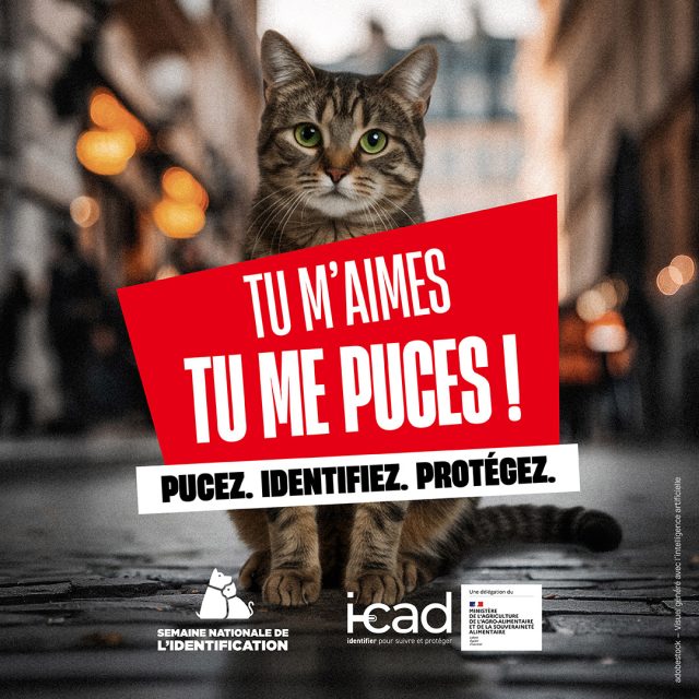 #identification 🐈⬛@valauperche61260 est partenaire de la Semaine Nationale de l'Identification des chiens et des chats du 15 au 21 juin 2026 !📣 Vétérinaires, collectivités, associations, relais locaux font circuler le message pendant la Semaine Nationale de l'Identification :😻SI LES CHATS POUVAIENT PARLER, ils vous diraient qu’ils sont encore 1 sur 2 à ne pas être identifiés auprès du Fichier National I-CAD, 1 sur 2 à risquer de ne jamais être retrouvés s’ils sont perdus.🫵Vos aimez votre chat ? Faites-le identifier !👉 Rendez-vous sur www.leschatsserebellent.fr#SNI2026 #TuMaimesTuMePuces #Normandie #Valauperche #Orne #perchenormand #Chat #chien #identification #puce @fichier_national_icad