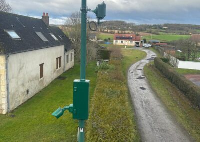 Caméra de vidéoprotection - Photo d'une rue vue de haut