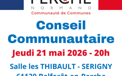 Jeudi 21 mai à 20h : conseil communautaire