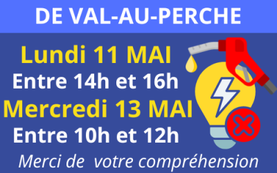 Les 11 et 13 mai 2026 : coupure Enedis à la station service communale