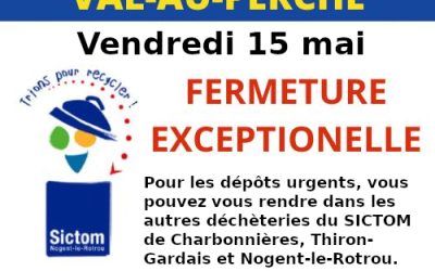 15 mai : Fermeture exceptionnelle de la déchetterie