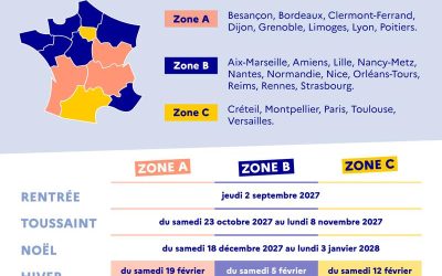TEXTE OFFICIEL Le calendrier scolaire de l’année 2027-2028 est fixé