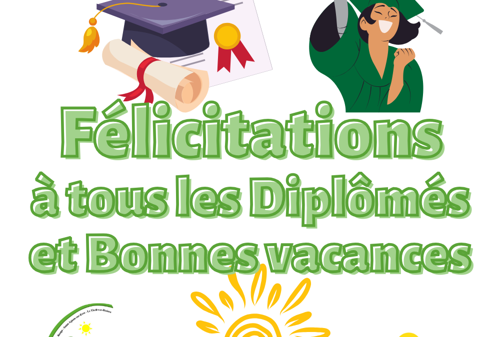 Félicitations à tous les diplômés