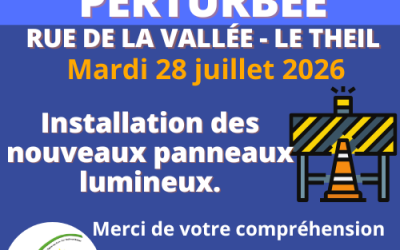Travaux – Circulation perturbée rue de la Vallée