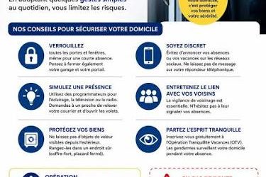 Sécuriser votre domicile avec l’Opération tranquillité vacances