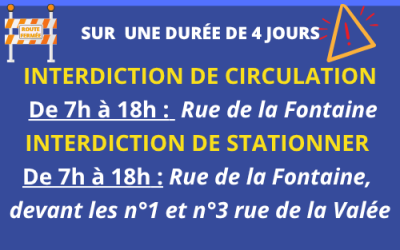 Travaux – Rue de la Fontaine au Theil-sur-Huisne